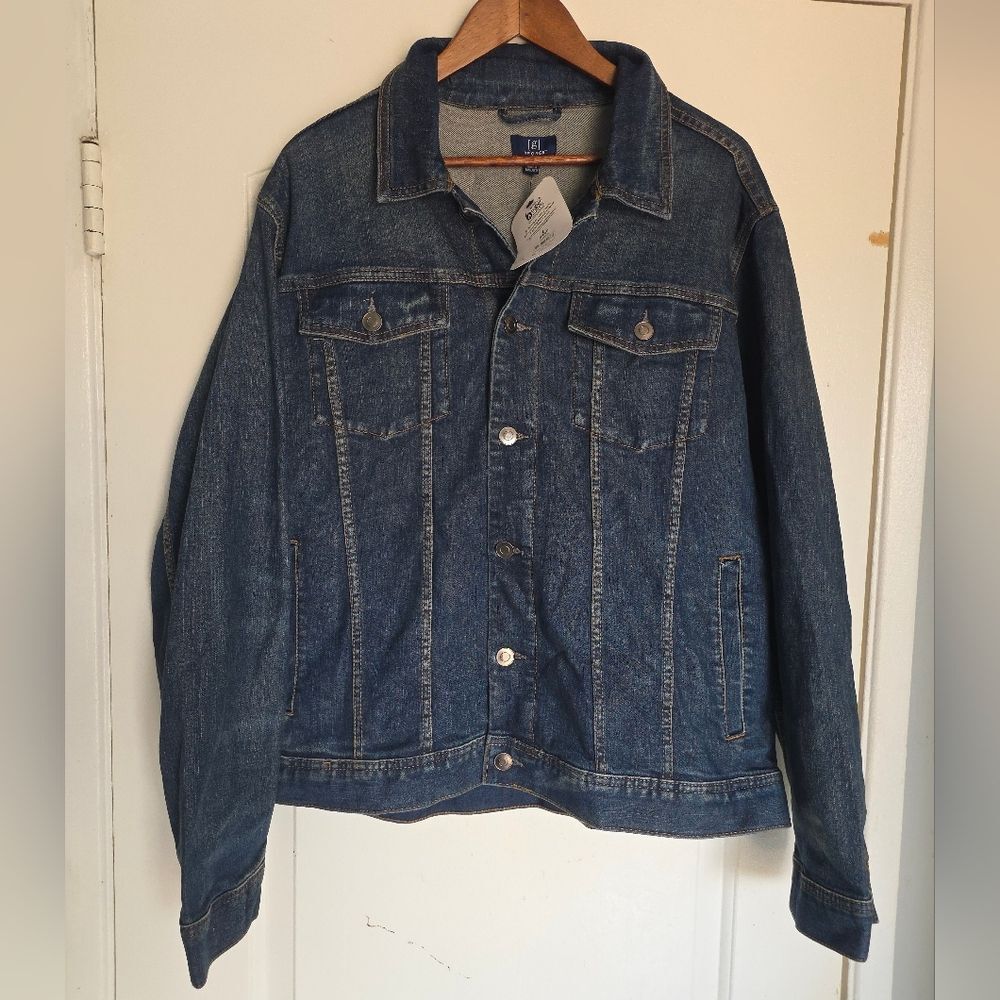 Men's George Denim Flex Jacket Blue large